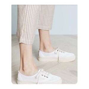 Soludos Platform Mesh Sneaker in White NWOB